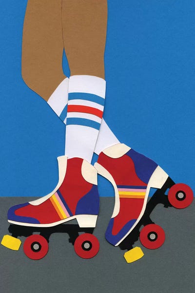 Cut & Paste: 70s Roller Skate Girl by Rosi Feist