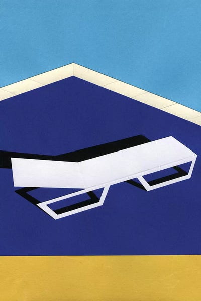 Deck Chair On Desert Pool by Rosi Feist canvas print