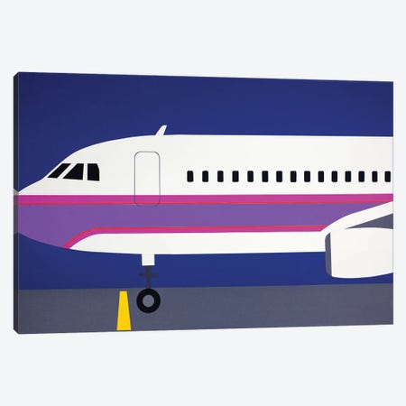 Airplane A320 Canvas Print #RFE2} by Rosi Feist Canvas Wall Art