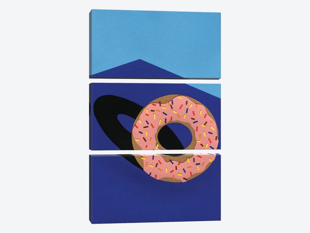 Donut In The Sun by Rosi Feist 3-piece Canvas Wall Art