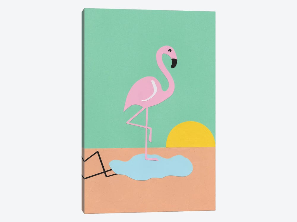 Flamingo Herbert 1-piece Canvas Print