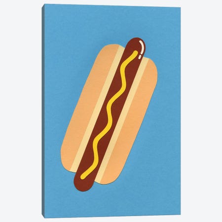 American Hot Dog Canvas Print #RFE3} by Rosi Feist Canvas Artwork