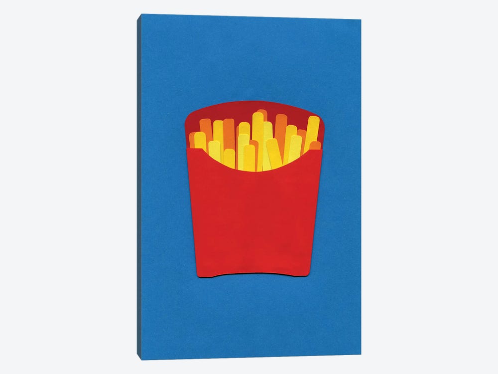 French Fries In Carton  by Rosi Feist 1-piece Canvas Art