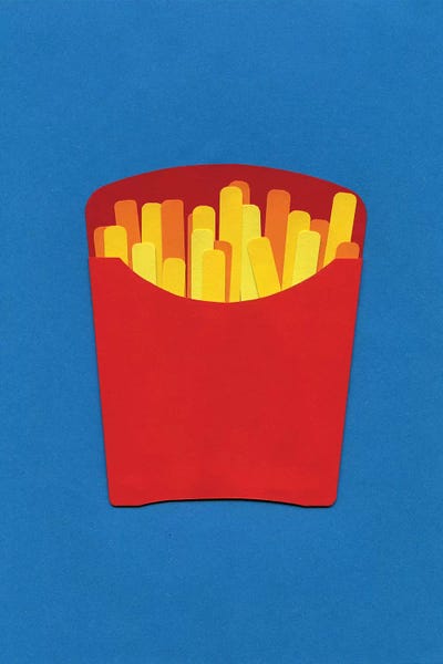 Pop Art Kitchen: French Fries In Carton  by Rosi Feist