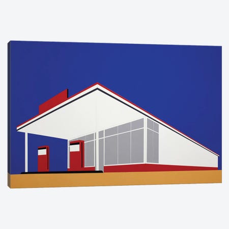 Gas Station Canvas Print #RFE45} by Rosi Feist Canvas Art Print