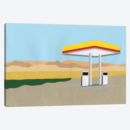 Gas Station Death Valley Canvas Print #RFE46} by Rosi Feist Canvas Print