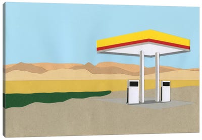 Gas Station Death Valley Canvas Art Print - Rosi Feist