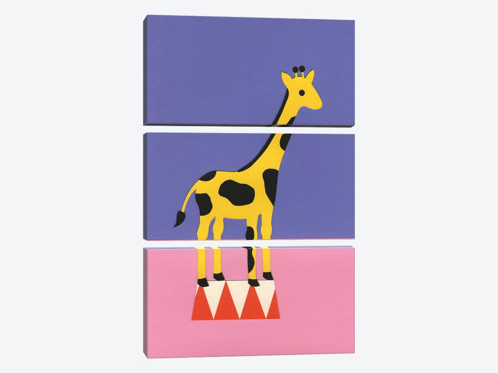 Giraffe Aloopi by Rosi Feist 3-piece Canvas Art