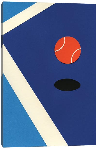 Jumping Tennis Ball Canvas Art Print