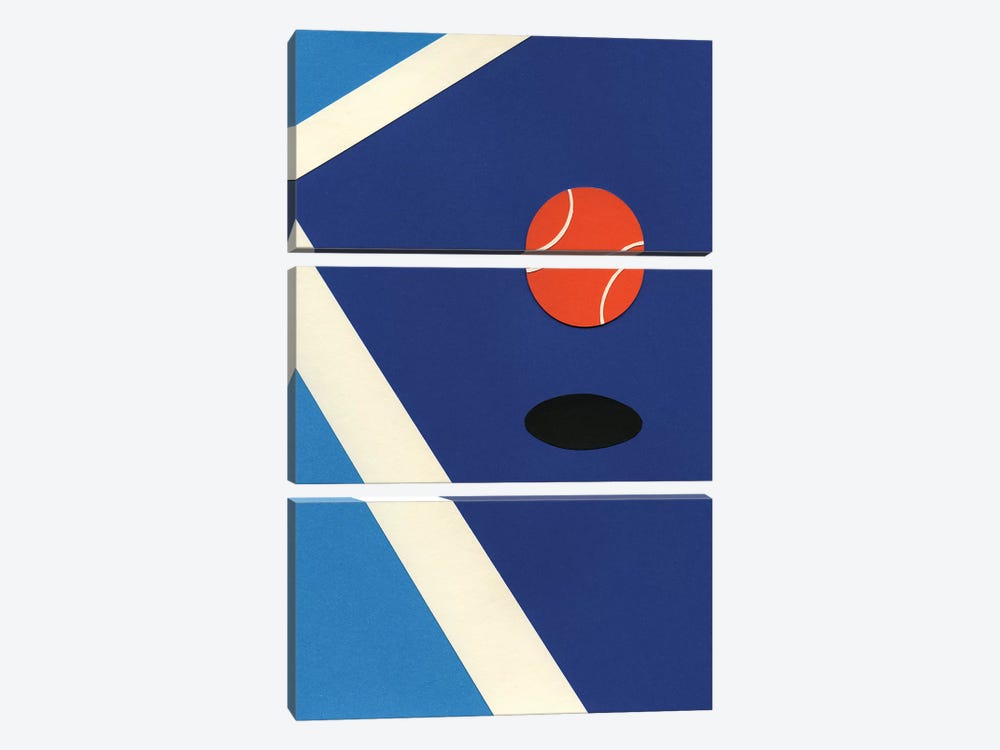 Jumping Tennis Ball by Rosi Feist 3-piece Art Print