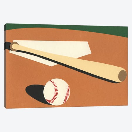 LA Baseball Field Canvas Print #RFE55} by Rosi Feist Canvas Artwork