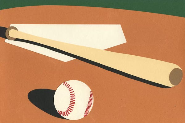 Kids Sports Art: LA Baseball Field by Rosi Feist