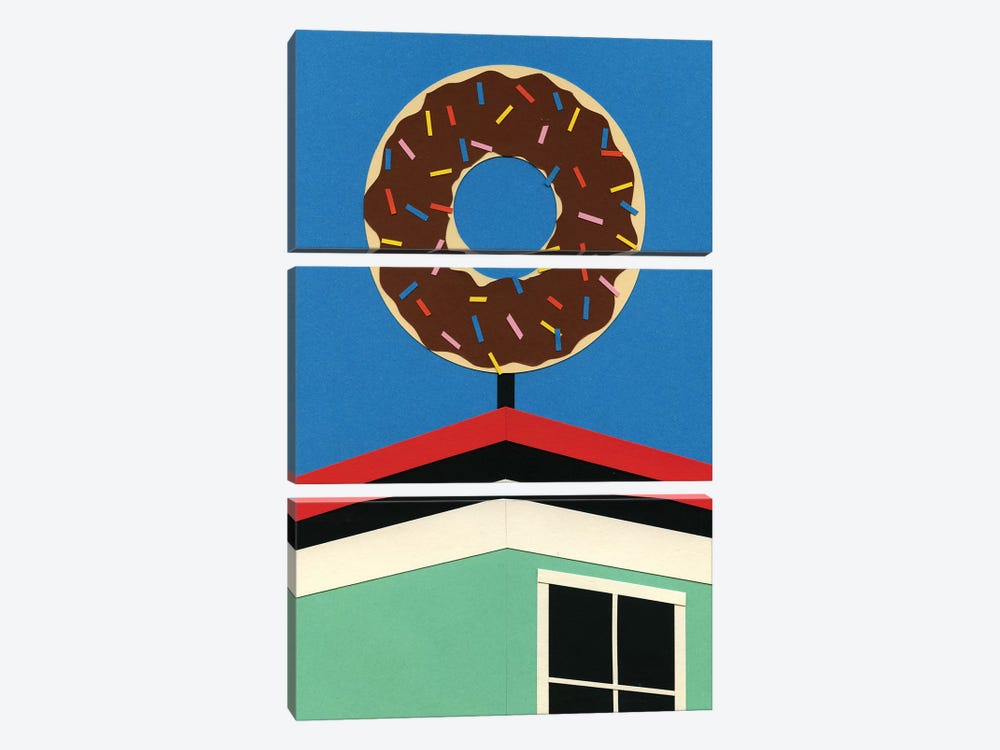 LA Donut Corner by Rosi Feist 3-piece Canvas Art