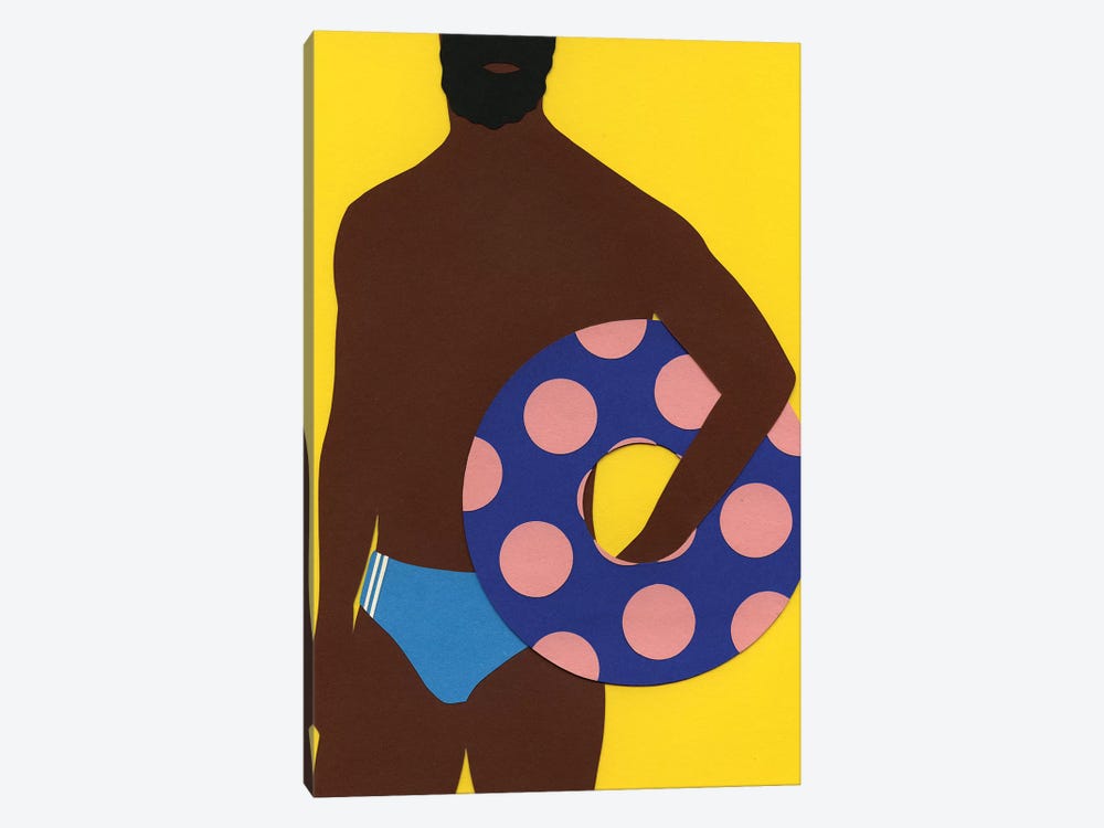 Man On The Beach by Rosi Feist 1-piece Art Print