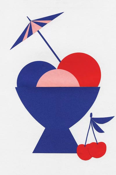 Pop Art Kitchen: Mixed Cup Of Ice Cream by Rosi Feist