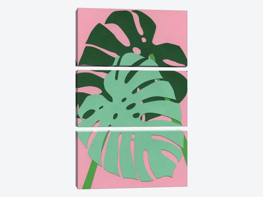 Monstera by Rosi Feist 3-piece Canvas Print