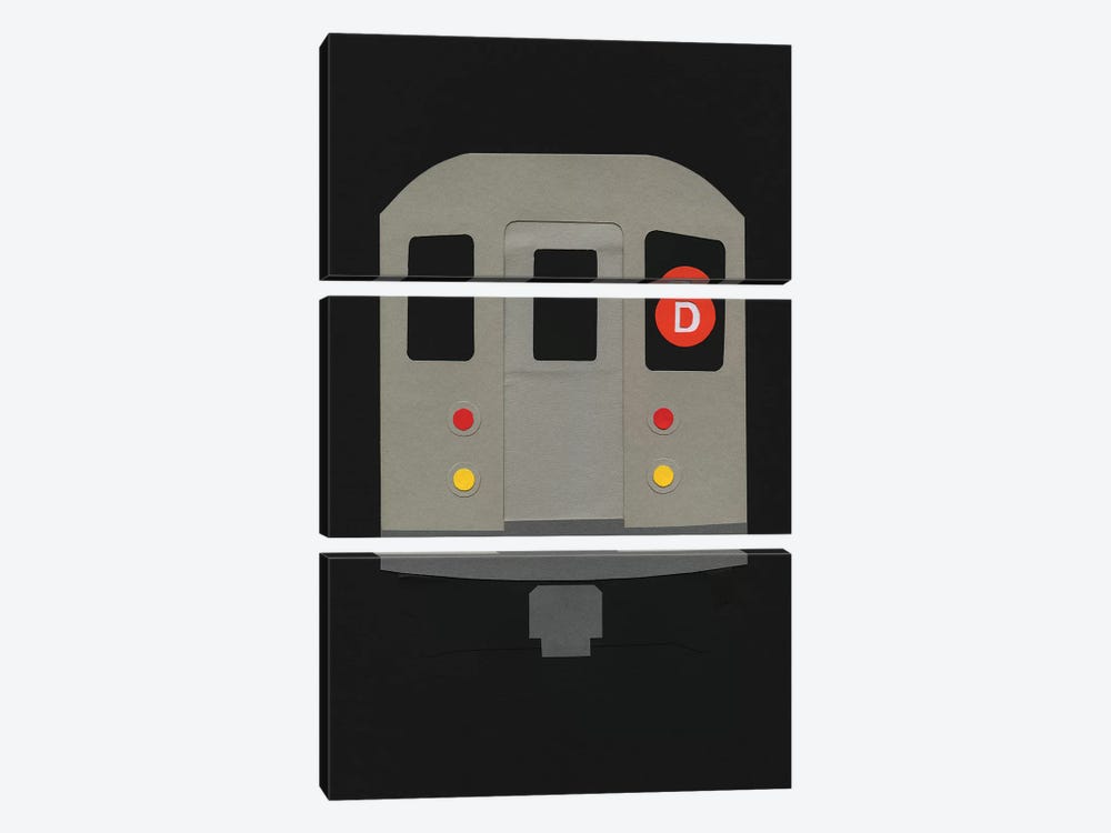 New York Subway Car R62 by Rosi Feist 3-piece Canvas Print