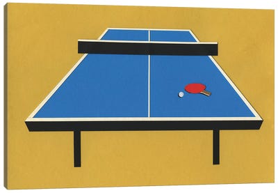 Ping Pong Table Canvas Art Print - Kids Sports Art