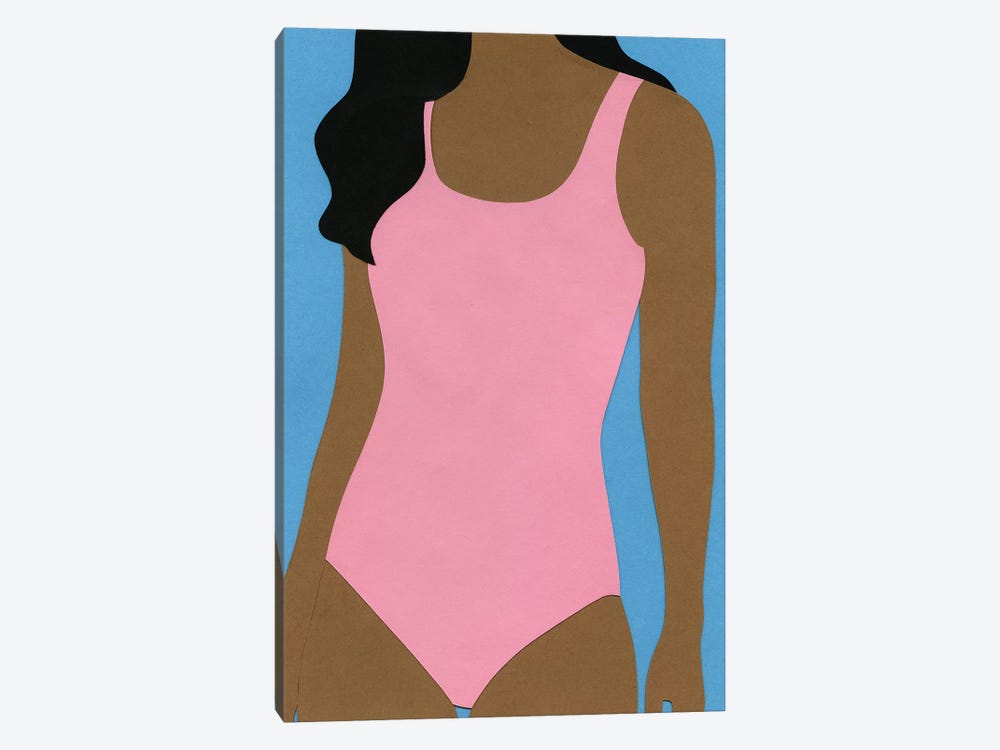 Pink Swimsuit by Rosi Feist 1-piece Canvas Print