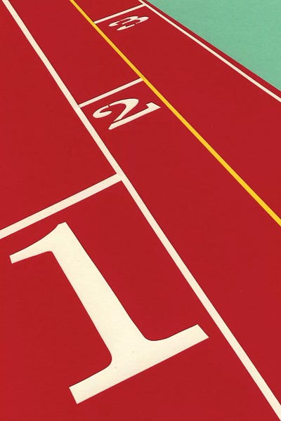 Kids Sports Art: Running 1-2-3 by Rosi Feist