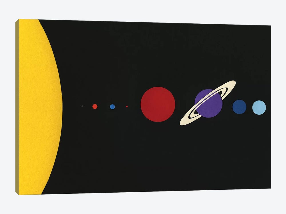 Solar System by Rosi Feist 1-piece Canvas Wall Art