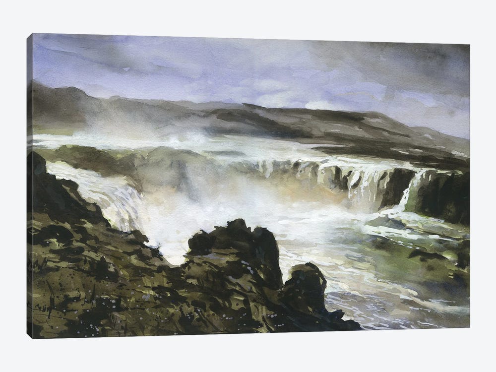 Godafoss Waterfall In Northern Iceland by Ryan Fox 1-piece Art Print