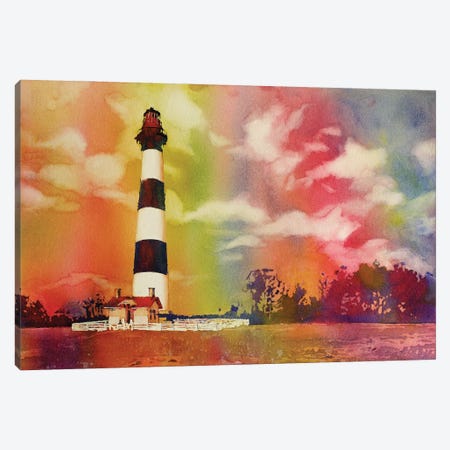 Bodie Island Lighthouse Canvas Print #RFX12} by Ryan Fox Canvas Wall Art