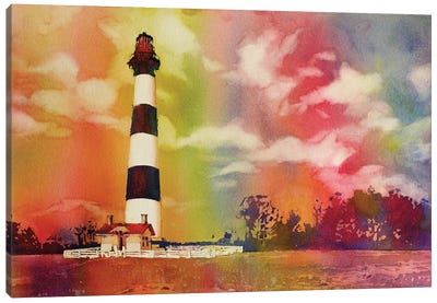 Bodie Island Lighthouse Canvas Art Print - North Carolina Art