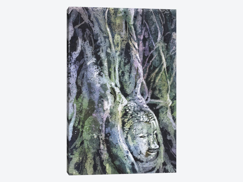 Buddha Head Overgrown Ruins - Thailand by Ryan Fox 1-piece Art Print