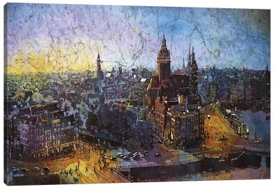 Amsterdam Skyline Canvas Art Print - Ryan Fox