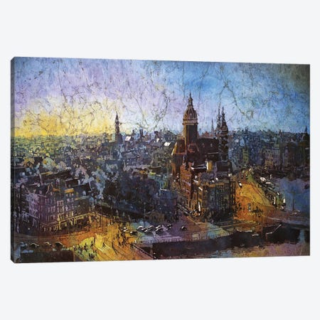 Amsterdam Skyline Canvas Print #RFX1} by Ryan Fox Canvas Art