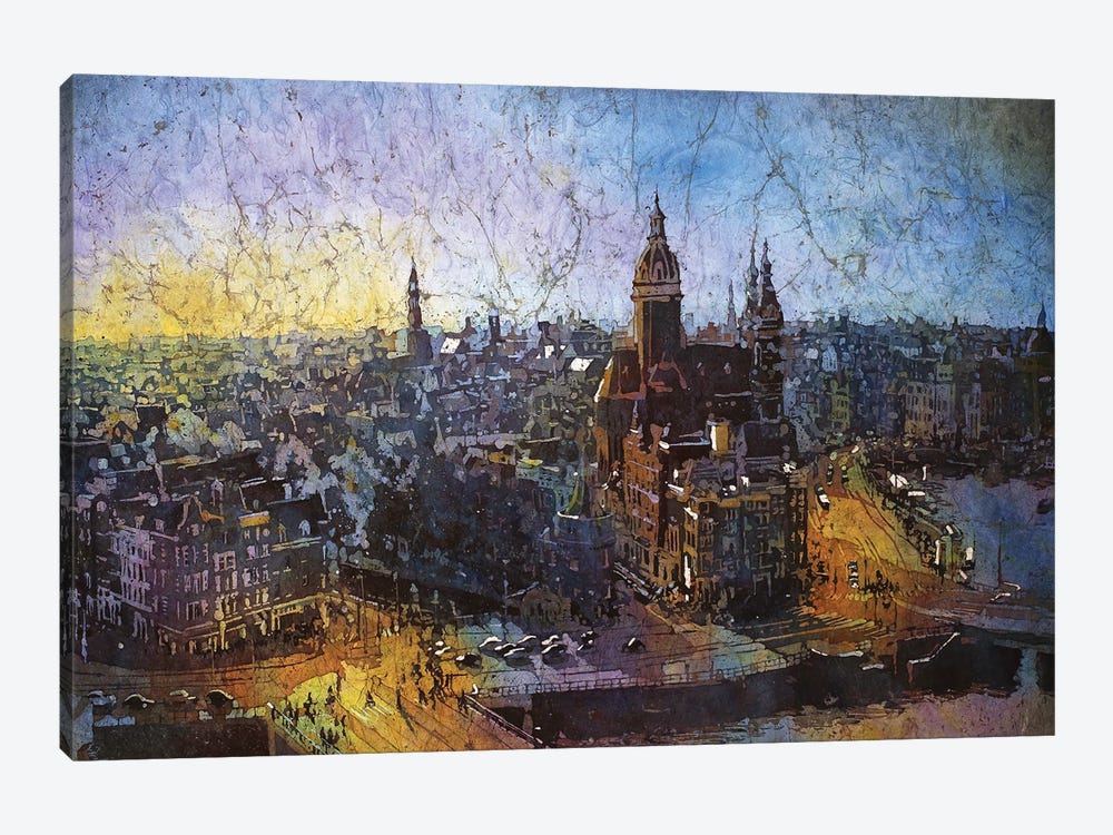 Amsterdam Skyline by Ryan Fox 1-piece Canvas Artwork