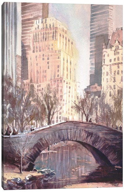Central Park Bridge - NYC Canvas Art Print - City Park Art