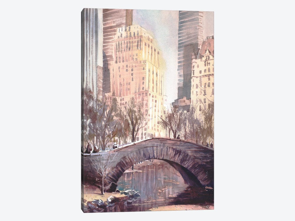 Central Park Bridge - NYC by Ryan Fox 1-piece Canvas Wall Art
