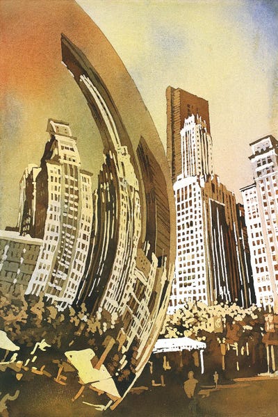 Ryan Fox: Chicago Bean Statue - Millennium Park by Ryan Fox