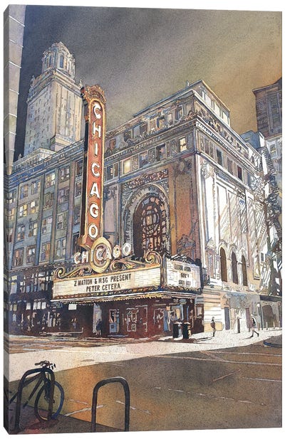 Chicago Theatre Canvas Art Print - Illinois Art
