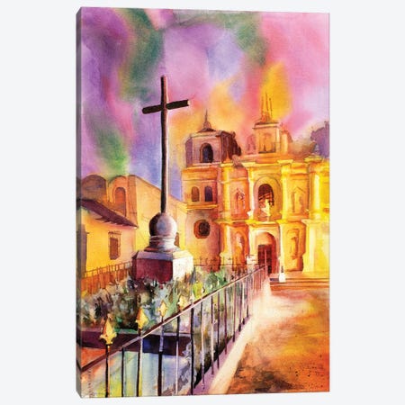 Church In Antigua - Guatemala Canvas Print #RFX26} by Ryan Fox Canvas Wall Art