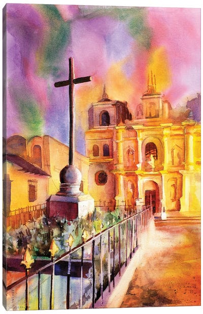 Church In Antigua - Guatemala Canvas Art Print - Central American Culture