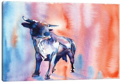 Durham Bull - Durham, NC Canvas Art Print - Bull Art