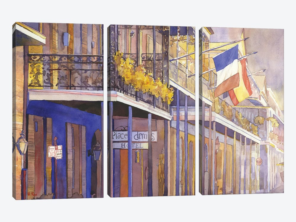 French Quarter - New Orleans, Louisiana by Ryan Fox 3-piece Canvas Print