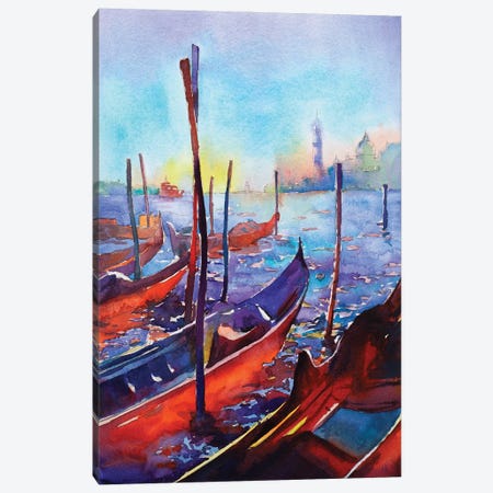 Gondola - Venice, Italy Canvas Print #RFX40} by Ryan Fox Art Print