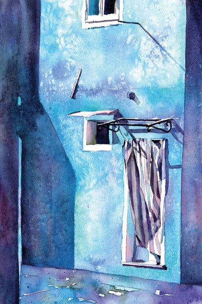 Italy Colorful Doorway by Ryan Fox metal wall art