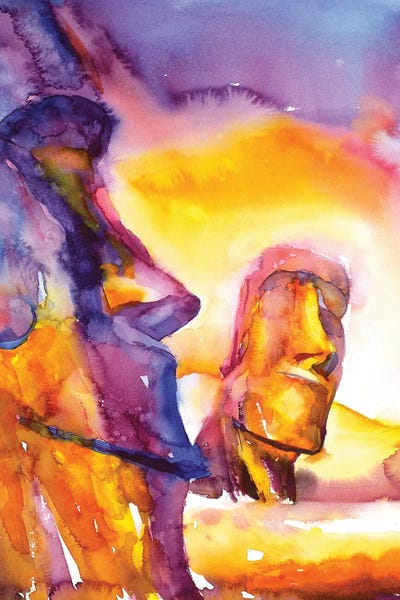 Ancient Ruins: Moai Statues - Easter Island by Ryan Fox