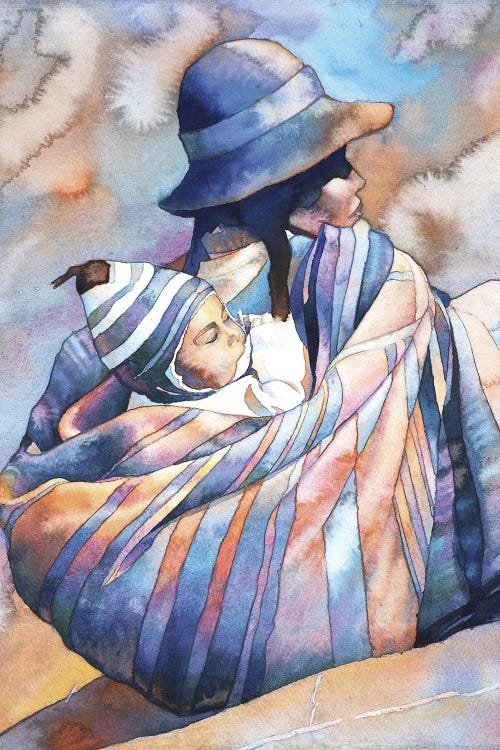 Quechua Woman And Baby- Peru