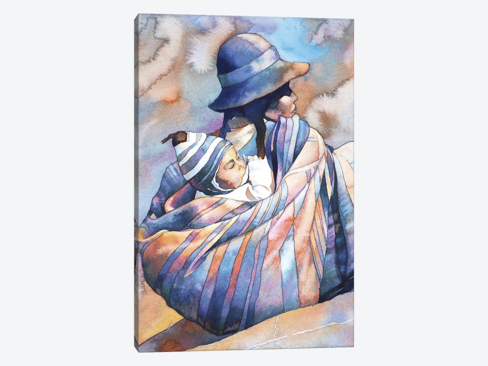 Quechua Woman And Baby- Peru by Ryan Fox 1-piece Canvas Print
