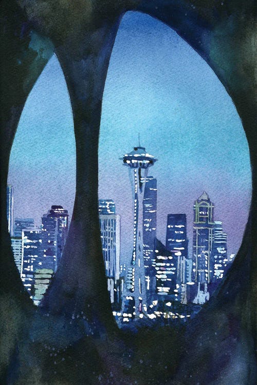 Seattle Skyline With Space Needle- Washington