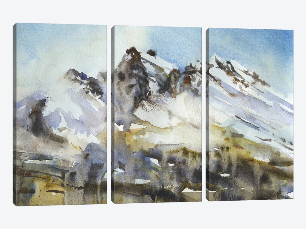 Snowy Mountain by Ryan Fox 3-piece Canvas Print