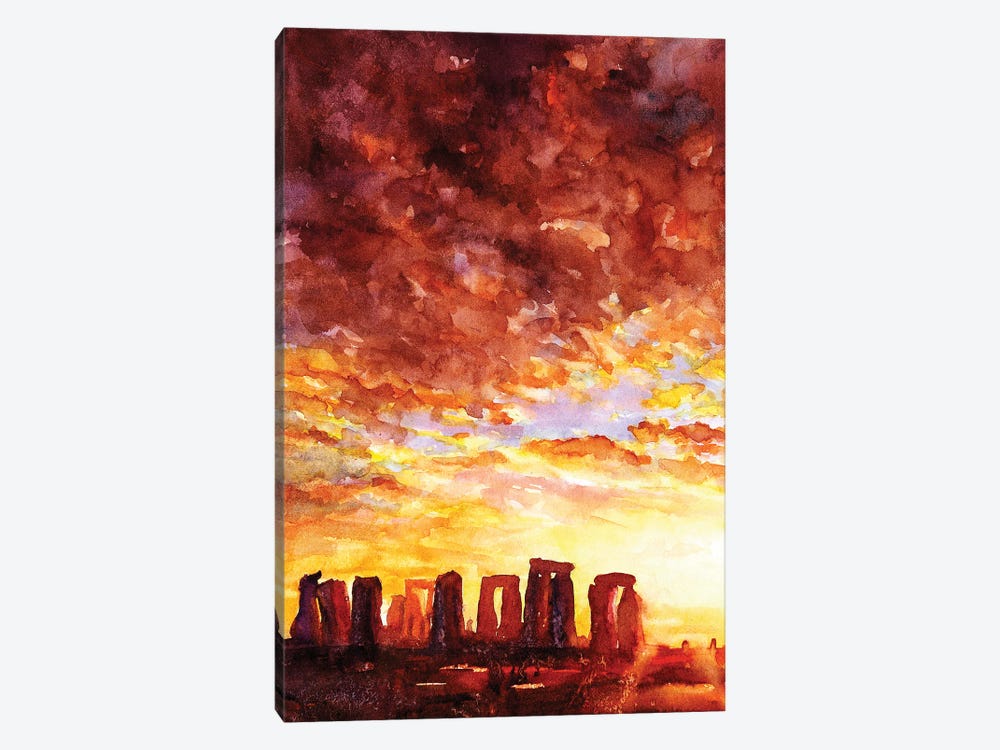 Stonehenge Sunset- UK by Ryan Fox 1-piece Canvas Art