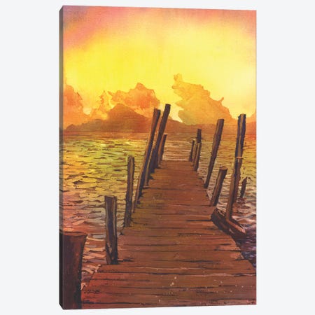 Sunset Over Lake Atitlan Sunset- Guatemala Canvas Print #RFX74} by Ryan Fox Canvas Print