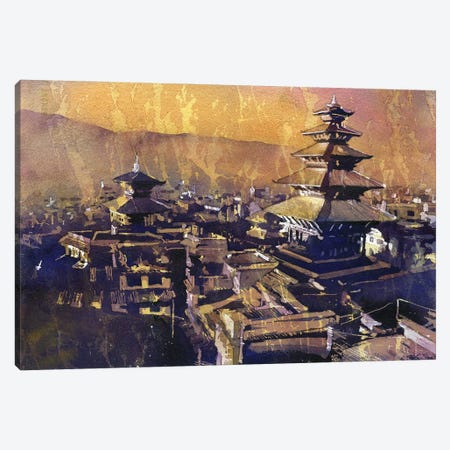 Temple- Bhaktapur, Nepal Canvas Print #RFX75} by Ryan Fox Canvas Print